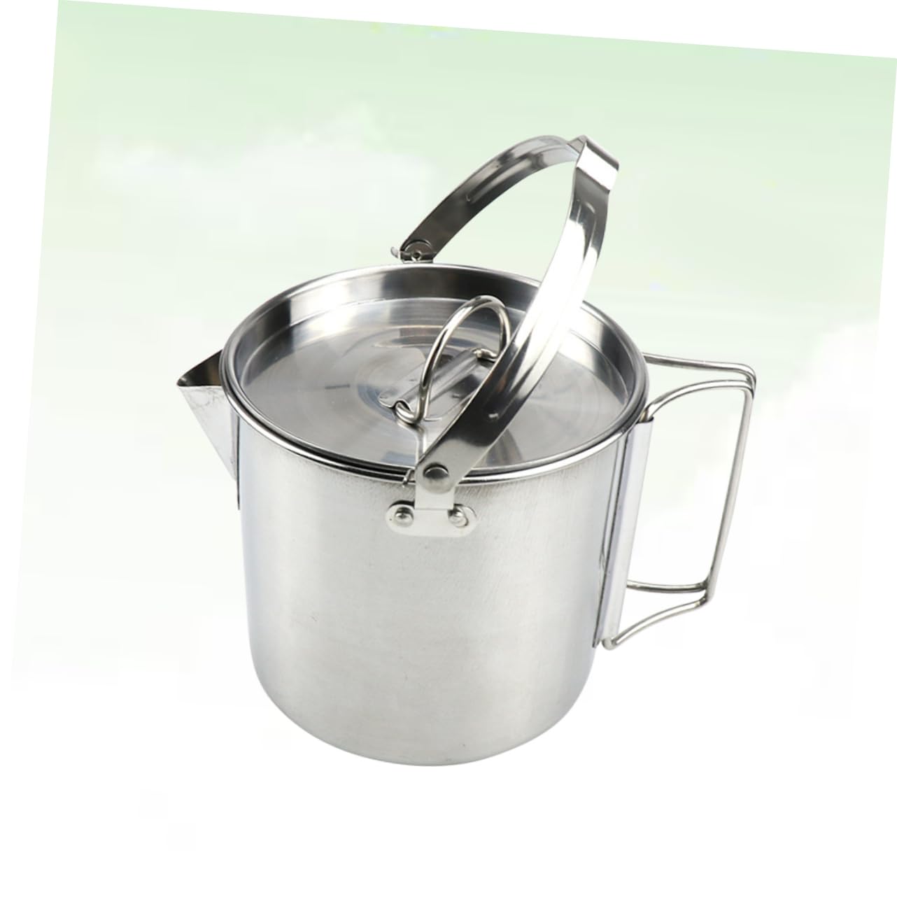 Hervidor de Agua Plegable Inoxidable para Camping y Picnic Tetera Colgante Resistente para Exteriores Utensilio de Cocina Portátil para y Senderismo