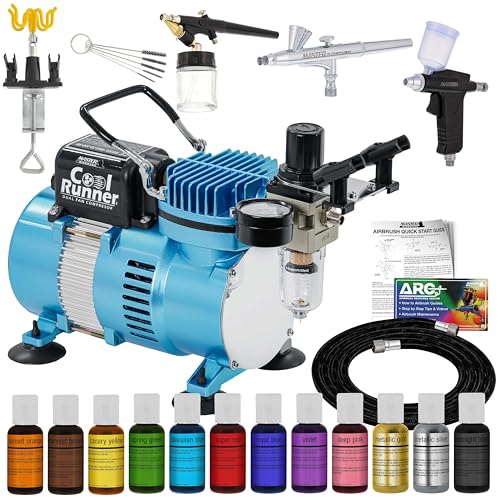 Master Airbrush Cool Runner II Cake Decorating Airbrush Kit with Dual...