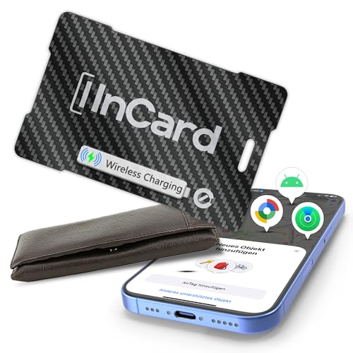 Ultra-Thin Air Tag 0.07in Wallet Tracker (Both iOS and Android) IP68 Bluetooth GPS Tracker for Bags Passport Works with Apple Find My (Apple MFi Certified) & Google Find My Device