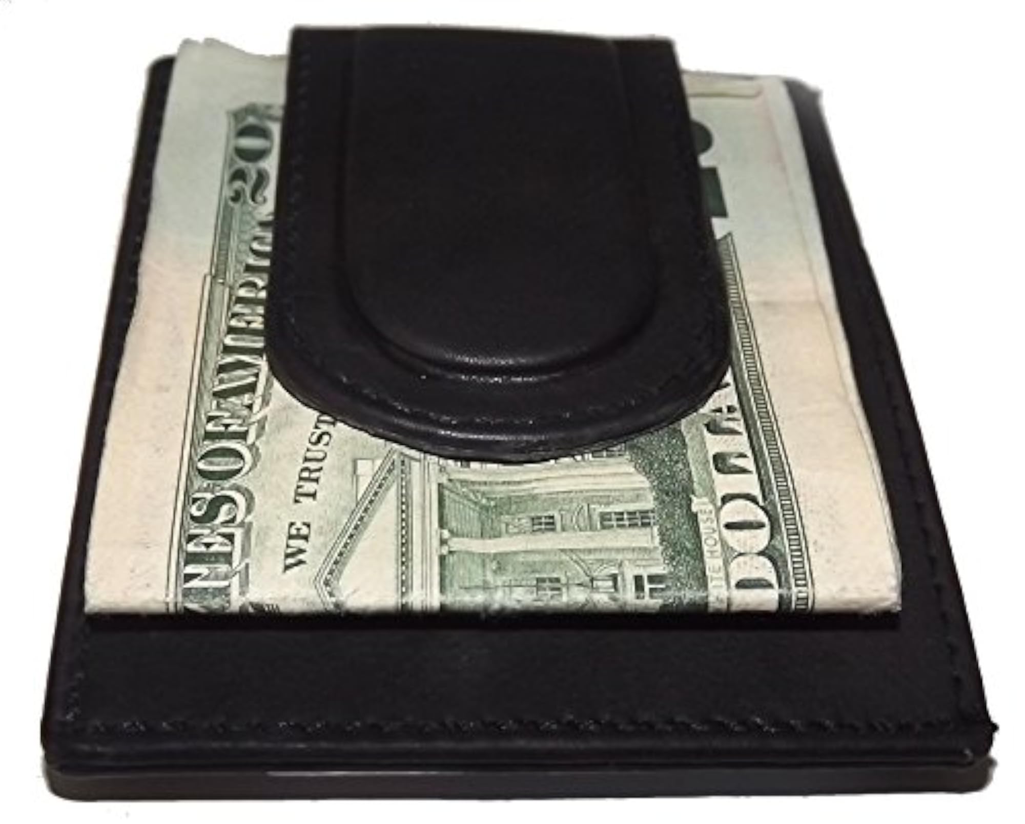 Custom Gold Cross Money Clip Wallet, Brown