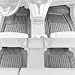 BDK Solid Pro Rubber Car Floor Mats - Performance Plus Heavy Duty Liners for Auto SUV Truck Car Van - 4-Piece Set - Thick, Odorless & All Weather (Gray)