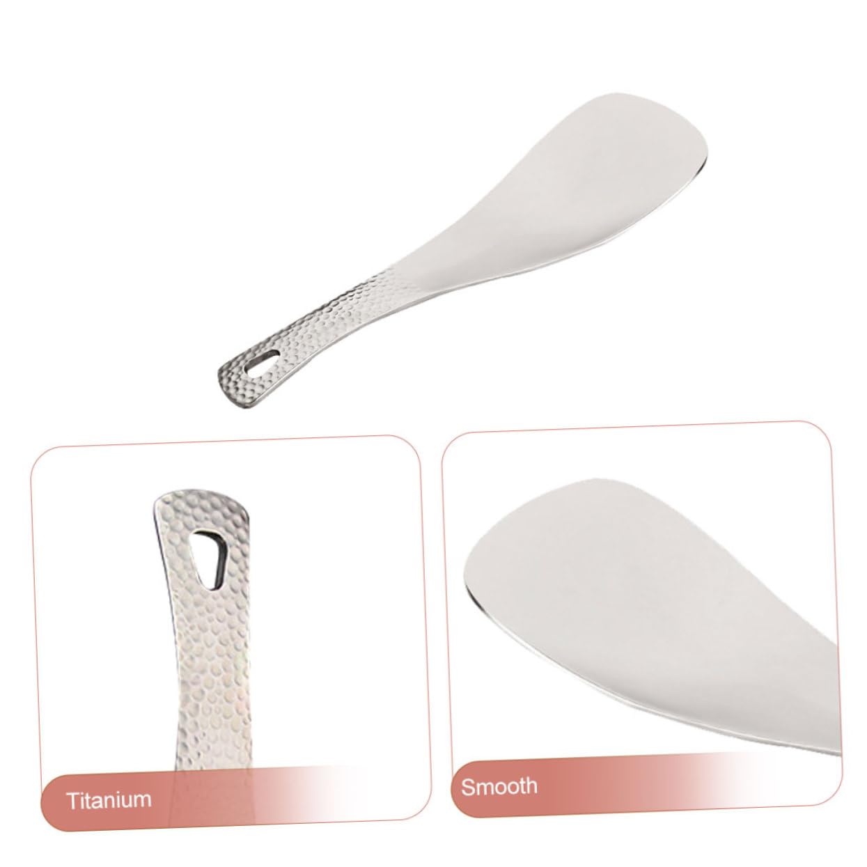 INOOMP 2pezzi Cucchiaio Titanio Multiuso Per Outdoor Posate Ultraleggere Da Campeggio Per Picnic e Viaggi Resistente Alla e Facile Da Trasportare