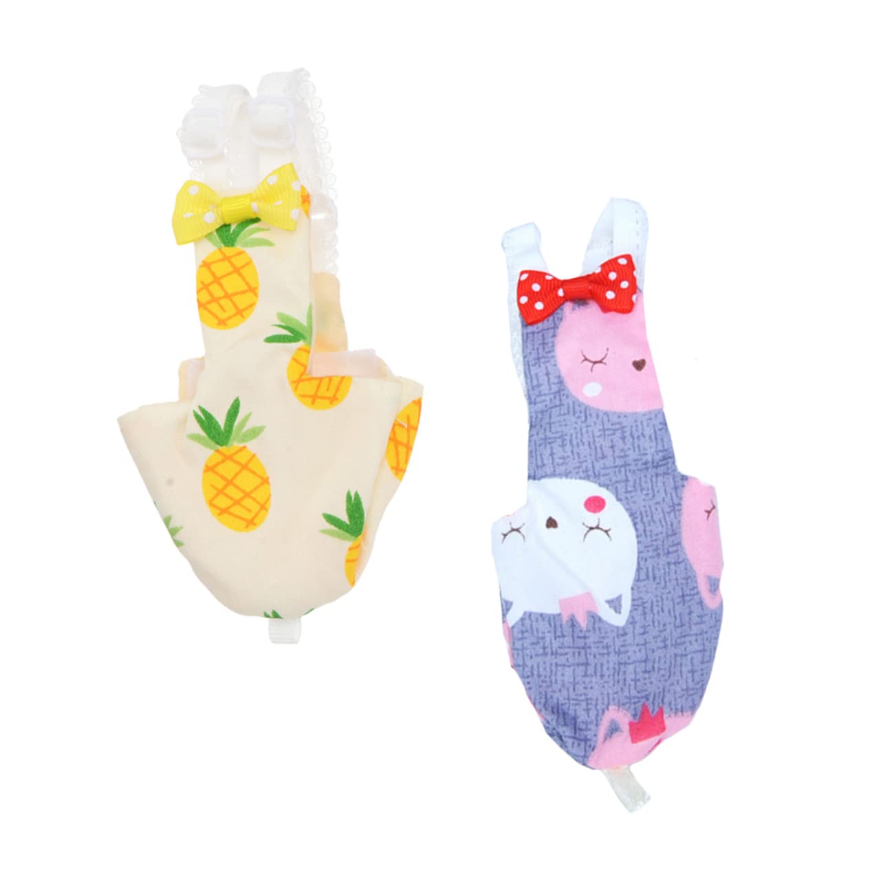 Amosfun 6stücke Kreative Vogelwindeln Für Papageien Atmungsaktive Wiederverwendbare Flugkleidung Für Haustier-vögel Für Wellensittiche Und Nymphensittiche Pineapple Grey Cat