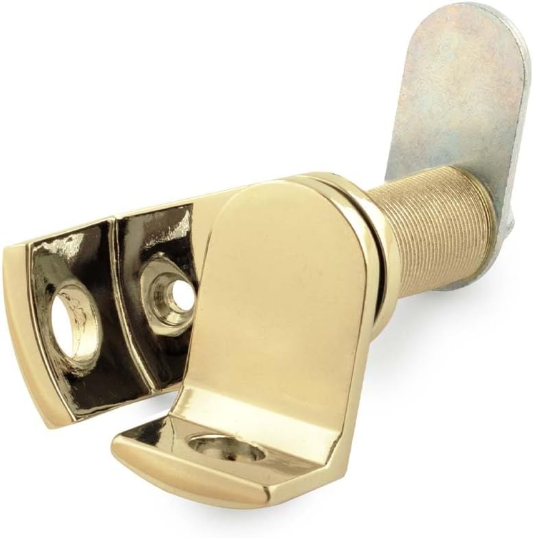 Padlockable Cam Locks | DCP Series US3 Polished Brass Cabinet Locks | Padlock Cam Lock for Doors & Drawers