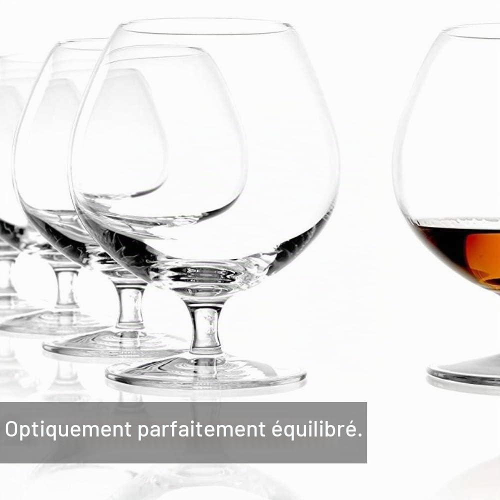 Stölzle Lausitz Verre à cognac Snifter I 585 ml I set de 6 I lavable au lave-vaisselle I noble verre en cristal sans plomb I haute qualité I bel aspect visuel