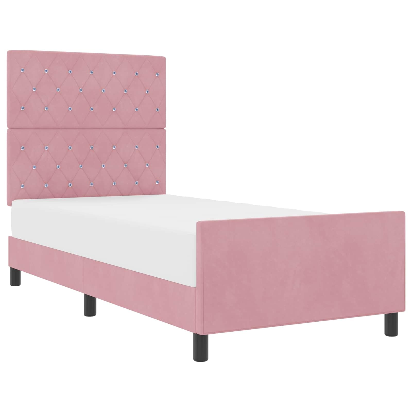 Velluto premium legno massello pino Design moderno box rete letto Modello