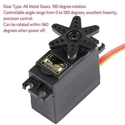 Image of REES52 4Pcs MG995 Analog Servo Metal Gear Servo 20KG High Speed Torque Digital Servo Motor for Smart Car Robot Boat RC Helicopter(Control Angle 180)