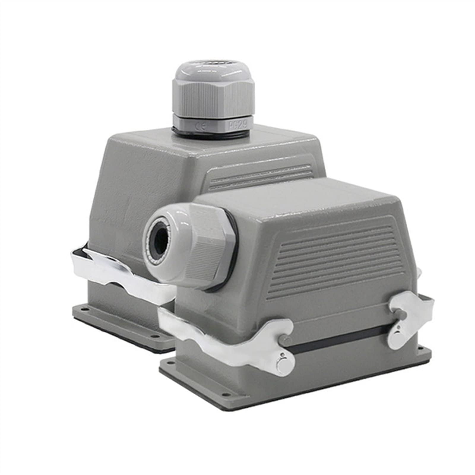 HDC-HE-048-1/2 Conectores de alta resistencia F/M 48 pines conexión de tornillo industrial rectangular enchufe conector de aviación 1 unidad (HDC-HE-048-1)