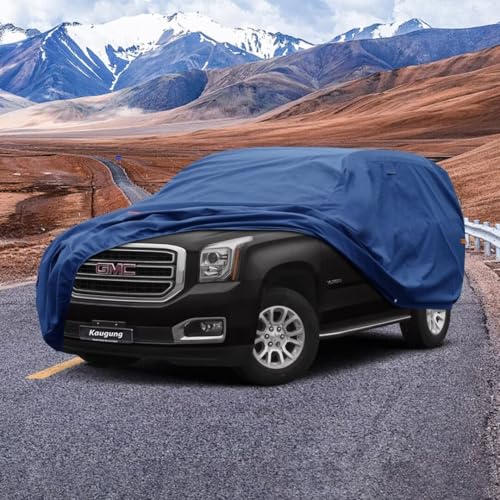 Image of Kaugung Heavy Duty SUV Cover Custom Fit for GMC Envoy (1997-2010),SUV Car Cover Waterproof All Weather with Anti-Theft Lock,Sun, Rain, Dust & Snow Protection.(USA Warehouse,Within 3-7 Days)