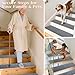 DailyCuddles Stair Treads for Wooden Steps 15 PCS - 8’’ x 30’’, Non Slip Stair Runner, Machine Washable Stair Rugs Strips for Kids Pets and Elderly, Indoor Carpet for Stairs (Grey)