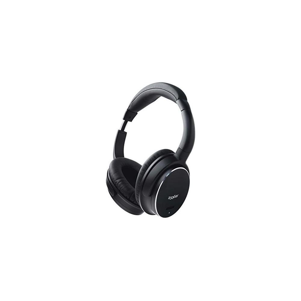 H501 Active Noise Cancelling Stereo Headphones, Over-ear Headphones with Inline Microphone and Volume Control, ANC Battery Time -50 hours (Wired / Metal Black)