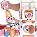 SEWACC 6 Layers Russian Nesting Dolls Cow Pig Duck Matryoshka Dolls Wooden Animal Figurine Matryoshka Wooden Toys for Children Kids Winter Party Wishing Gifts