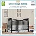 Dream On Me Violet 7 in 1 Convertible Life Style Crib in Black, Greenguard Gold Certified 58x29x39 Inch (Pack of 1)