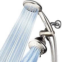 Hotel Spa 42-Setting Ultra-Luxury 3-Way Combo with ON/Off Pause Switch/Brushed Nickel