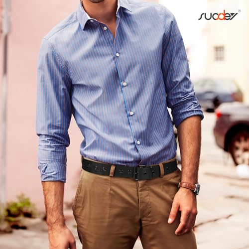 SUOSDEY Grommet Nylon Belt for Men Web Belt for Jeans Nylon Men Belt with Metal Buckle2