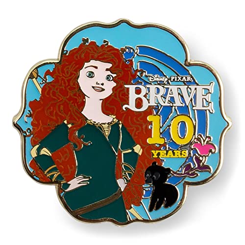 Disney Pixar Brave 10th Anniversary Limited Edition Enamel Pin Exclusive | Metal Brooch Badge Accessories For Backpack, Clothes, Hats | Cute Princess Gifts and Collectibles