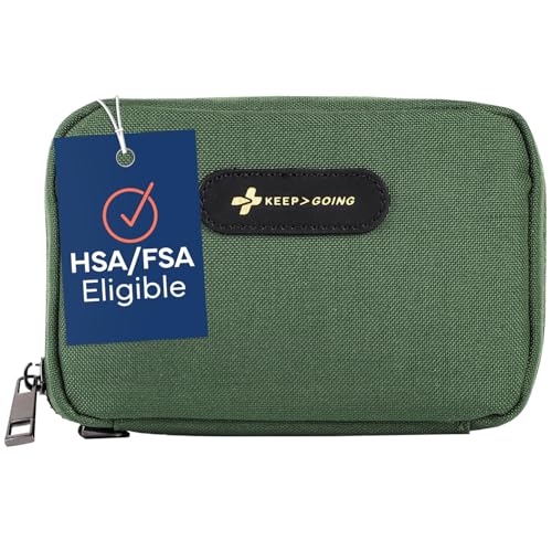 Image of Keep Going Travel First Aid Kit for Kids – 130 Pc. for Car, Purse, Diaper Bag, Backpack, & Suitcase, with Latex-Free Bandages – 7 x 5 x 2 in. Travel First Aid Kit TSA-Approved