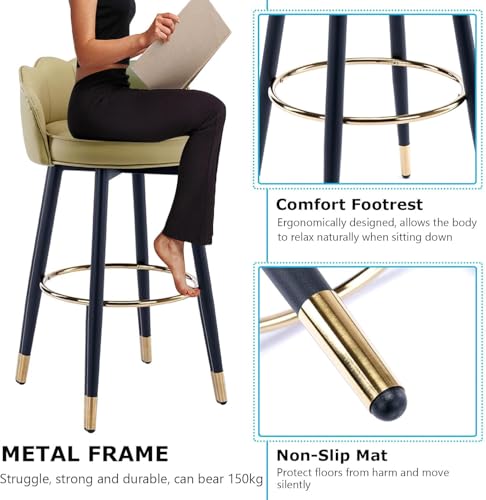Tabourets de bar confortables pour eviter le mal de dos autour de l'ilot