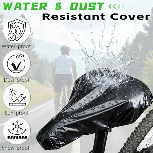 image for POEWVUF Universal Gel Bicycle Seat Cover, Comfortable Padded Cushion f