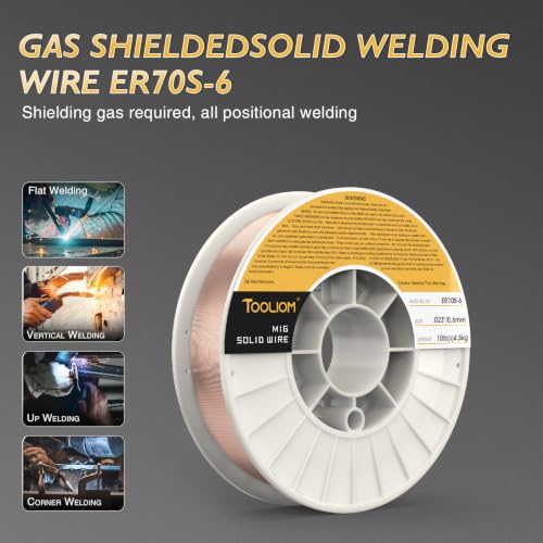 Image of TOOLIOM ER70S-6 0.023 inch Mild Steel MIG Welding Wire 10LB
