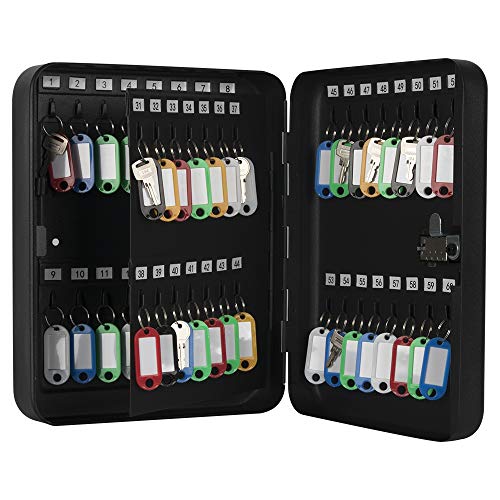 KYODOLED Locking Key Cabinet Wall Mount,Key Organizer,Key Storage Lock Box with Code,Key Management with Combination Lock,60 Key Hooks & Tags Key Lab,11.81