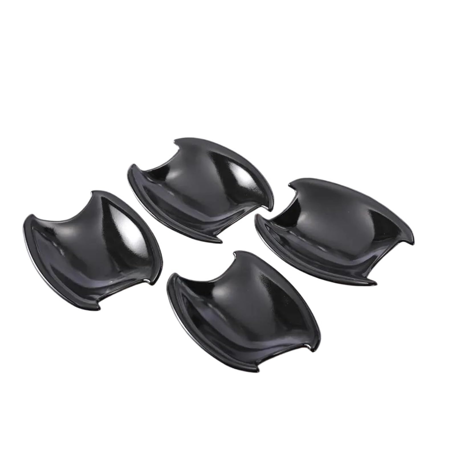 Yijiavsx Black Bowl Carbon Fiber Gloss Black Chrome Car Door Handle Cover Bowl Sticker For Hyundai For Tucson Ix35 2009-2014 (Black Bowl)
