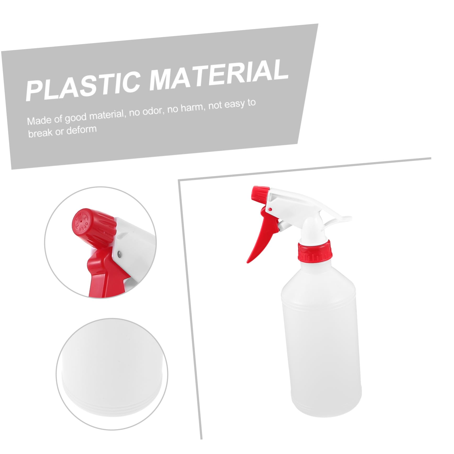 SUPVOX Botella de Spray Vacía 500ml para Jardinería y Limpieza del Hogar, Set de 6 Piezas Plástico Ergonómico, Pulverizador Portátil para Plantas y Uso Doméstico Color Aleatorio