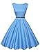 GRACE KARIN Vintage Polka Dots Swing Dress for Women Sleeveless Size L F-1