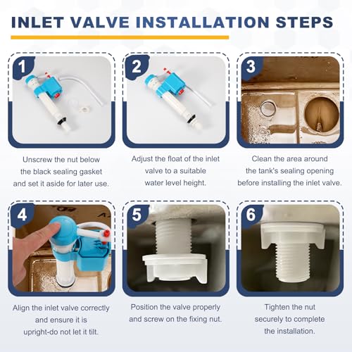 Contrôle de l'eau du réservoir WC avec ce kit de rechange universel réglable