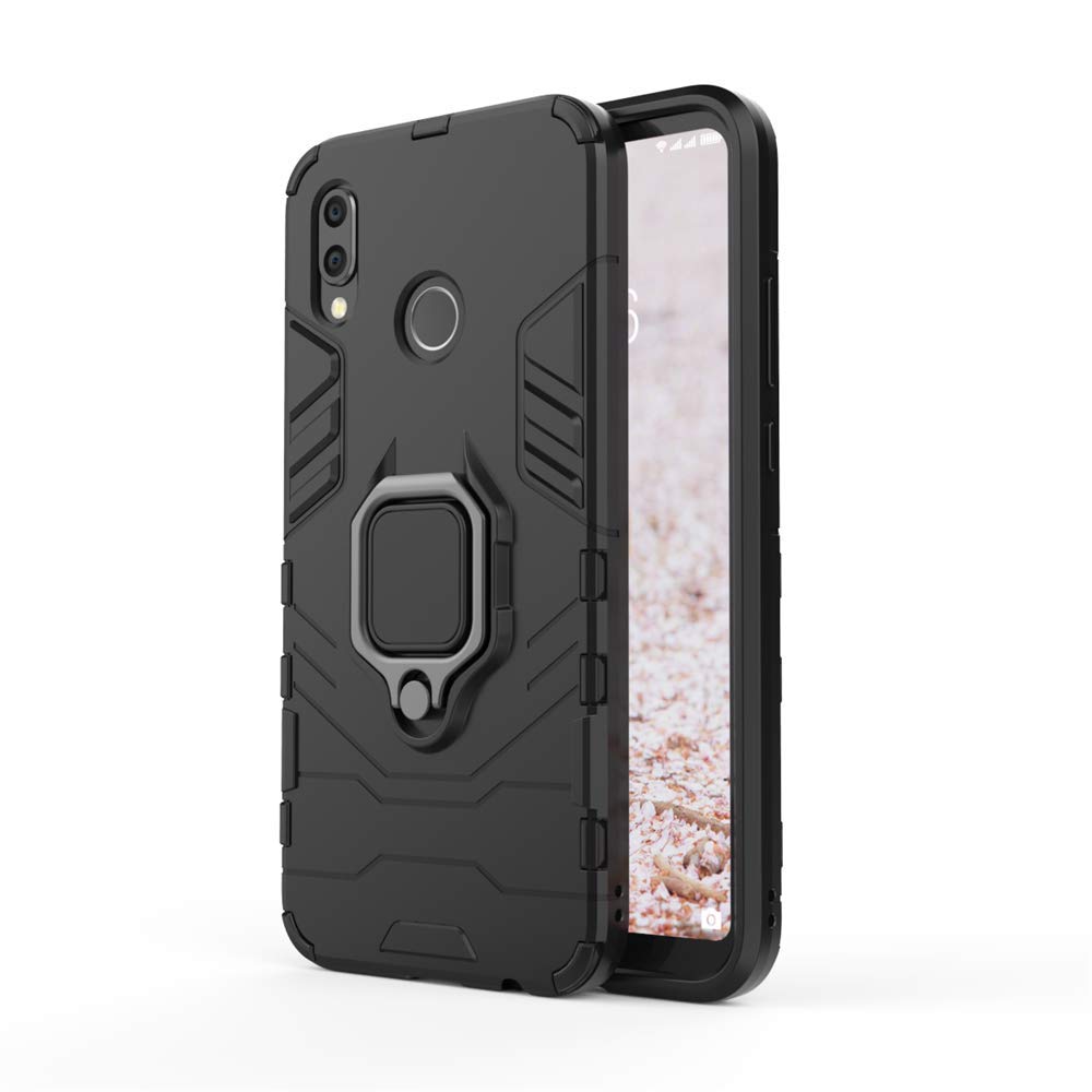CHcase Huawei P40 Pro Funda, Anillo Metálico Sujeción Soporte Antichoque Rígido Caja (Funciona con el Montaje de Coche Magnético) Doble Capa Sólido Case Carcasa para Huawei P40 Pro -Black Plus Gray — view 8