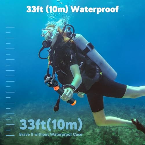 Image of AKASO Brave 8 4K60FPS 33ft Waterproof Action Camera with 64GB Card Bundle