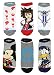 Bioworld Kingdom Hearts Socks Adult 6 Character Video Game Designs Pack No Show Ankle Socks