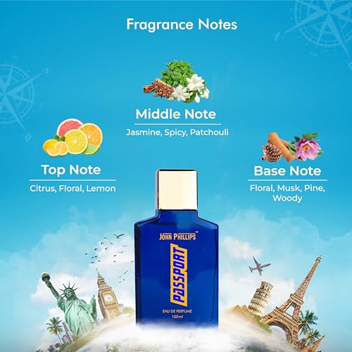 Image of JOHN PHILLIPS Mr Blue & Passport| Eau De French Perfume Combo Gift Set For Men Pack of 2
