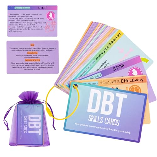 Cartes DBT de régulation émotionnelle et outils d'adaptation contre le stress