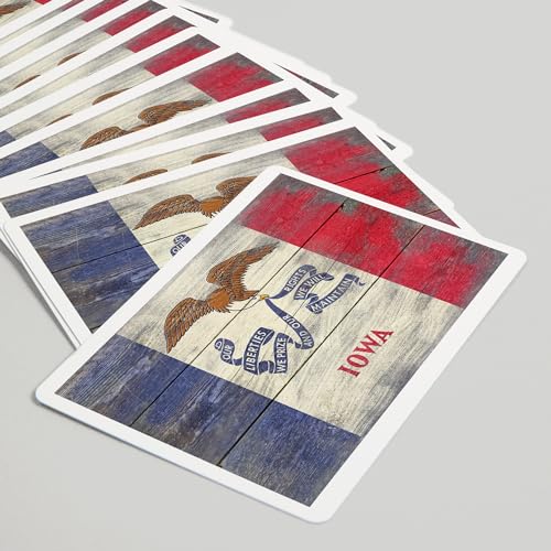 Baraja estilo rústico Iowa State, 52 cartas tamaño póker miniatura 5
