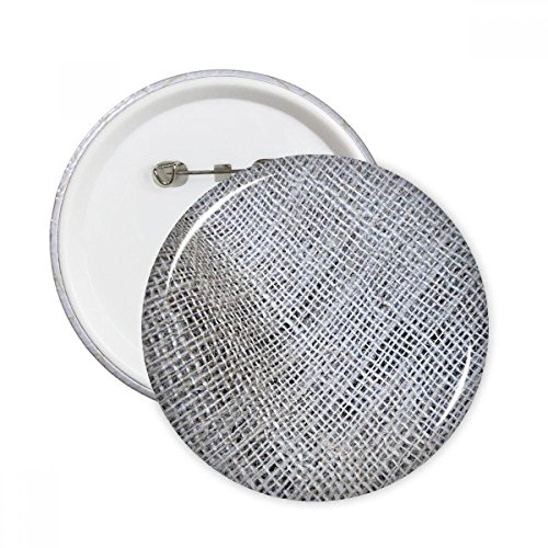 Badge bouton tissu de lin gris DIYthinker M pour customiser vos vêtements