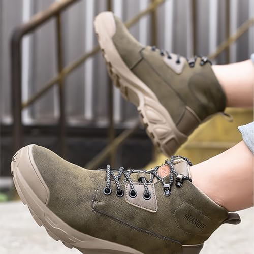 Image of Nutropa Steel Toe Boots for Men Women, Lightweight Work & Safety Shoes Outdoor Protection Footwear Puncture Proof Industrial and Construction Shoes