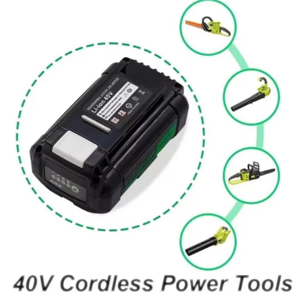 Akumulator Do Narzędzi 40 V 9000 MAh Akumulator Do Ładowania - Kompatybilny Z Ryobi Op4050 Op40401 Ry40200 Op4050a Ry40400 Ry40502