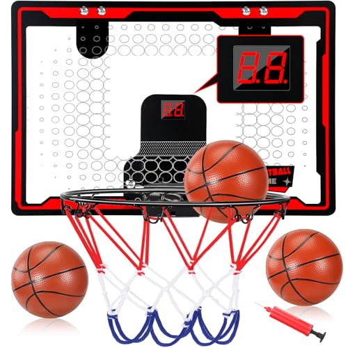 TUSEASY Canasta Baloncesto Infantil, Mini Canasta Baloncesto Interior con Marcador Electrónico y 3 Bolas, Juguetes Regalos para Niños de 5 6 7 8 9 10 Años TUSEASY Canasta Baloncesto Infantil, Mini Canasta Baloncesto Interior con Marcador Electrónico y 3 Bolas, Juguetes Regalos para Niños de 5 6 7 8 9 10 Años