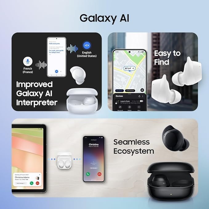 Image of Earbuds for Samsung Galaxy Buds 2 pro in-Ear Wireless Earbuds with Hi-Fi Audio | Adaptive ANC 2.0 and EQ 2.0 | 2-Way Speaker | 360-Audio | Voice Detect | Live Translation -8