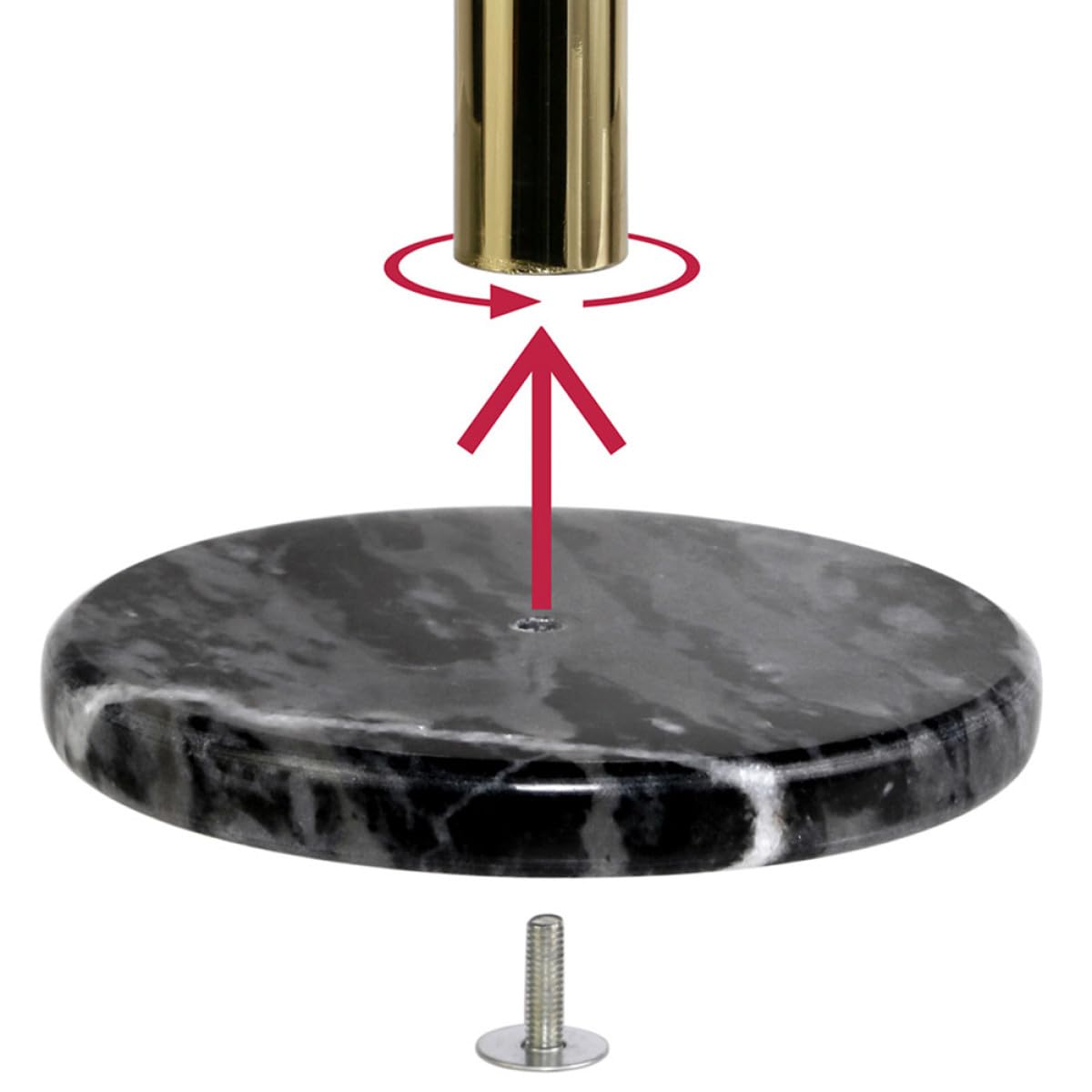 PRETYZOOM Soporte para Rollo de Papel de Cocina de Acero Inoxidable y Mármol, Fácil de Limpiar y Conveniente para Baño y Cocina, Diseño Simple y Elegante