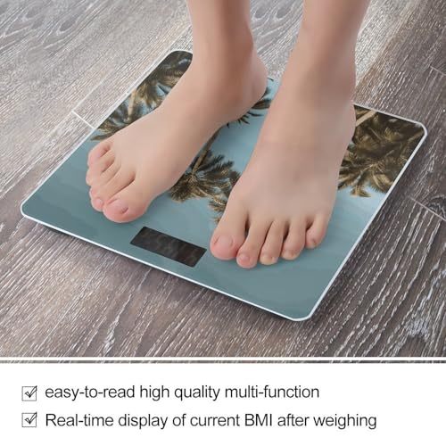 Báscula digital para baño con vidrio templado y pantalla LED miniatura 5