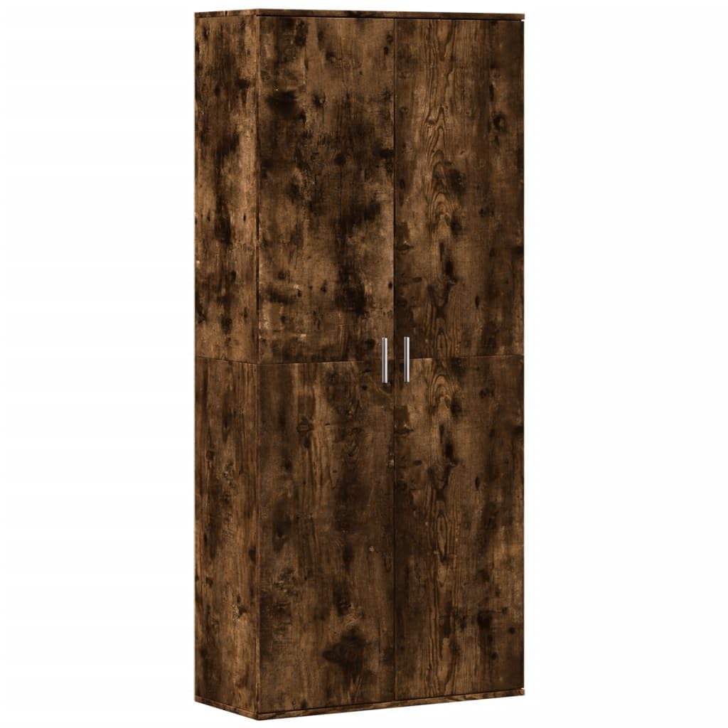 vidaXL Highboard, Sideboard with Storage Space, Tall Cabinet Side Cabinet for Living Room, Storage Cabinet, Chest of Drawers, Smoked Oak Wood Material