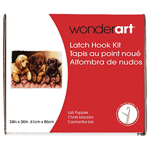 Image of Wonderart Latch Hook Yarn, Lab Puppies