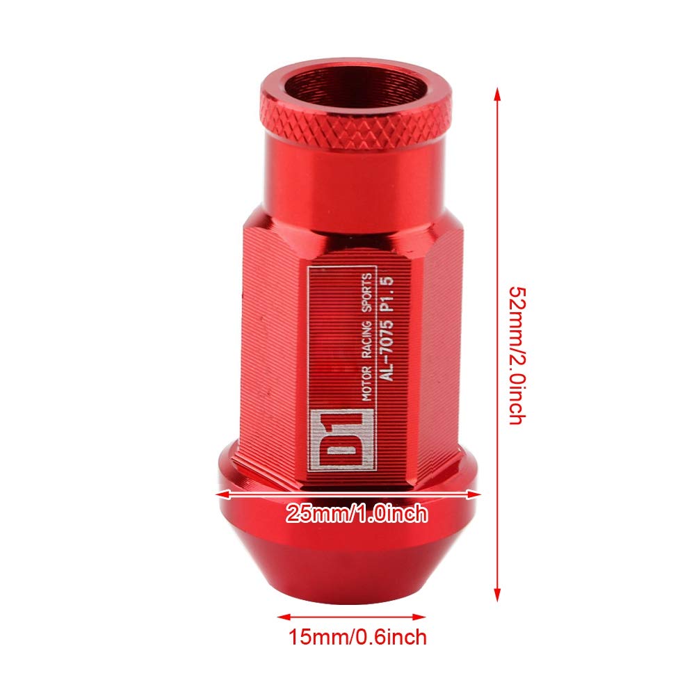 Dadi Ruota In Alluminio TKSE M12x1,5 - Nero, Leggeri E Resistanti | Per Auto E Ruote Da Corsa - Foto 2