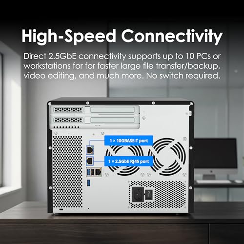 Image of QNAP TS-855X-8G-US 8 Bay High-Performance 8-core 10GbE NAS for deploying Hybrid-Infrastructure Storage and high-Speed virtualization Applications (Diskless)