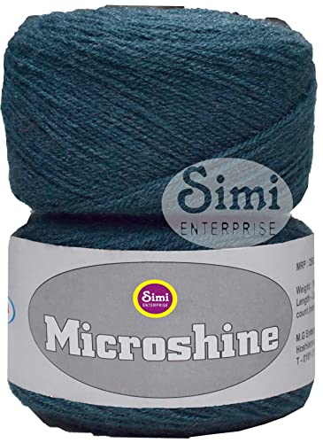 Image of Knitting Yarn Wool Microshine Deep Grey 500 GMS Best Used with Knitting Needles, Crochet Needles Wool Yarn for Knitting. -JB Art-DBC