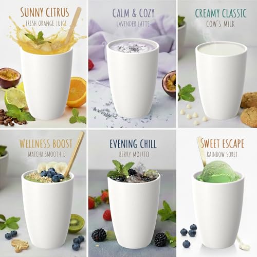 Image of Wheat Straw Unbreakable Cups Set of 6, 20 OZ Plastic Cups Reusable | Alternative to Plastic Cups, Dishwasher & Microwave Safe Tumbler for Kitchen Outdoor Camping