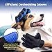 Abudbes 2024 Upgrade Pet Grooming Gloves for Gentle Shedding Dog Washing Gloves Efficient Pets Hair Remove Cat Gloves for Grooming Dog Bathing Gloves -1 Pair(Blue), Large