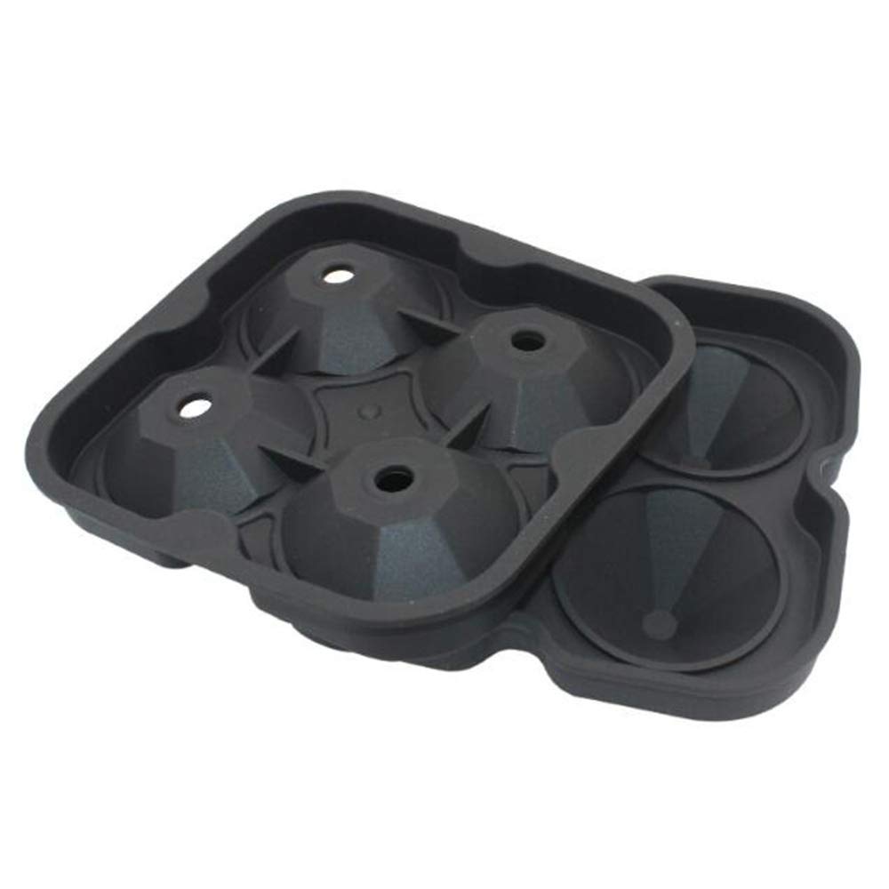keepmore Food Grade Silicone Ice Cube Mold Tray Maker in Shapes for Whiskey Ice and Cocktails, 5 x 3.5 cm Capacity